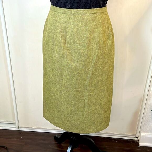 Travis Ayers Green Suit Lined Skirt size 12 - Picture 1 of 12
